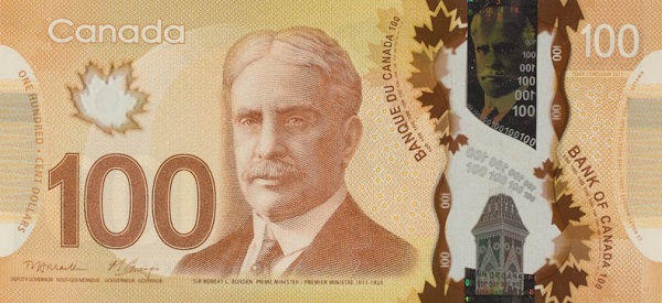 cad - 100 канадских долларов образца 2011 года
