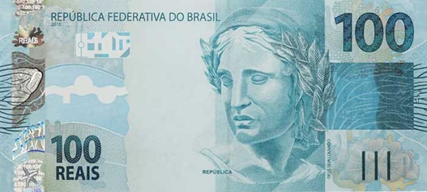 brl - 100 бразильских реалов образца 2010 года