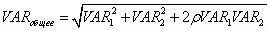 формула расчета var портфеля